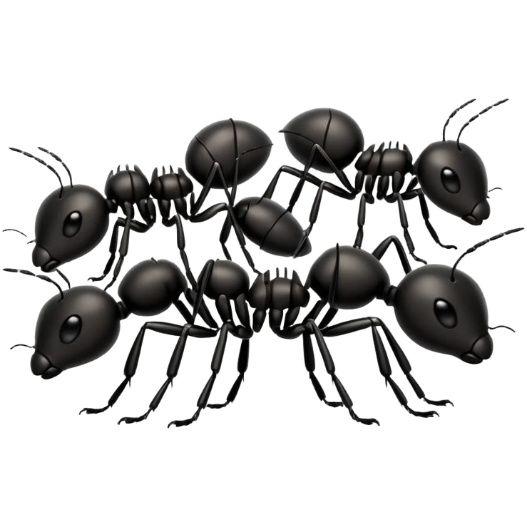 cute black ants emoji