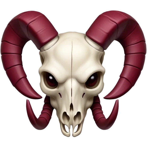Ram skull Burgundy emoji