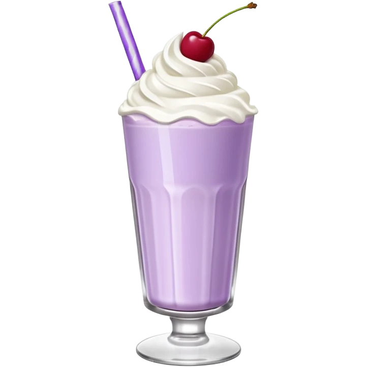 Milkshake light purple with high glass emoji