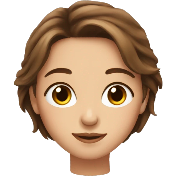 hazel eyed girl with brown hair emoji