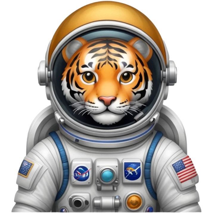 Tiger astronaut in space emoji