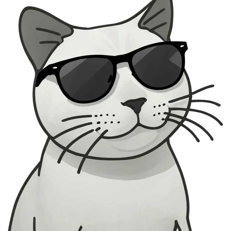 Cat with sunglasses emoji