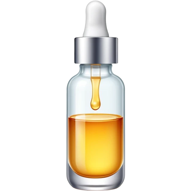 beauty serum bottle with a transparent section showing liquid level emoji