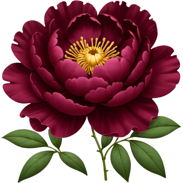 burgundy peonies emoji