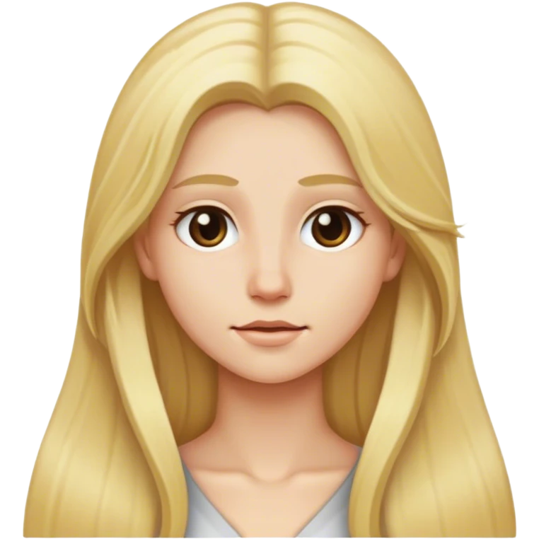 Una persona rubia pelo largo y piel blanca  emoji