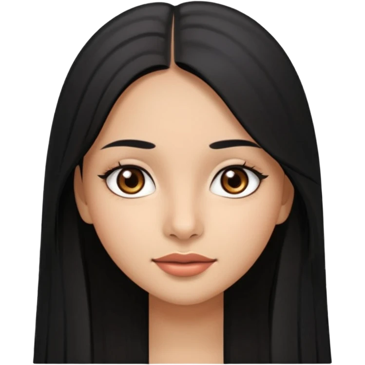 A Latina girl from Panama, with long straight hair and smal brown eyes, 24 years old  emoji
