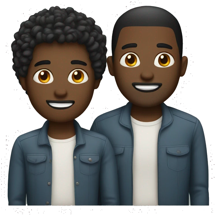 a black person showing his husband emoji