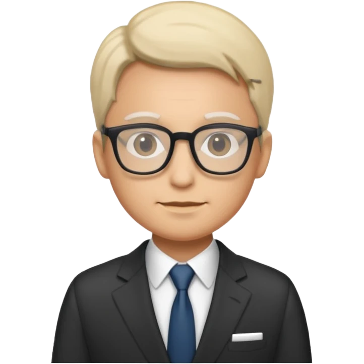 Person in suits wearing glasses emoji