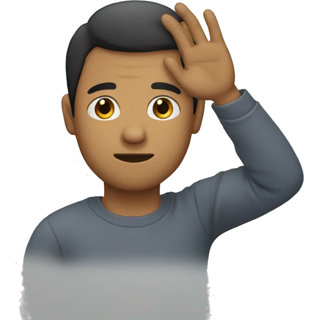A man head down with one hand up   emoji