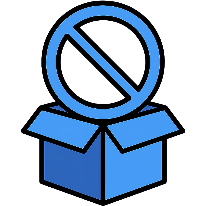 Zero Packages icon, modern, shades of blue emoji