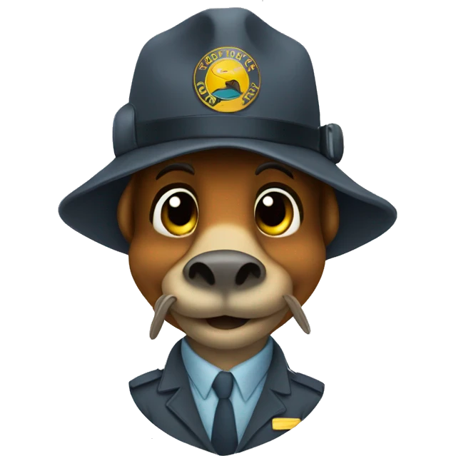 Platypus airport agent emoji