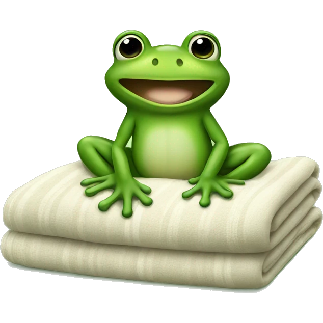 frog with blanket  emoji