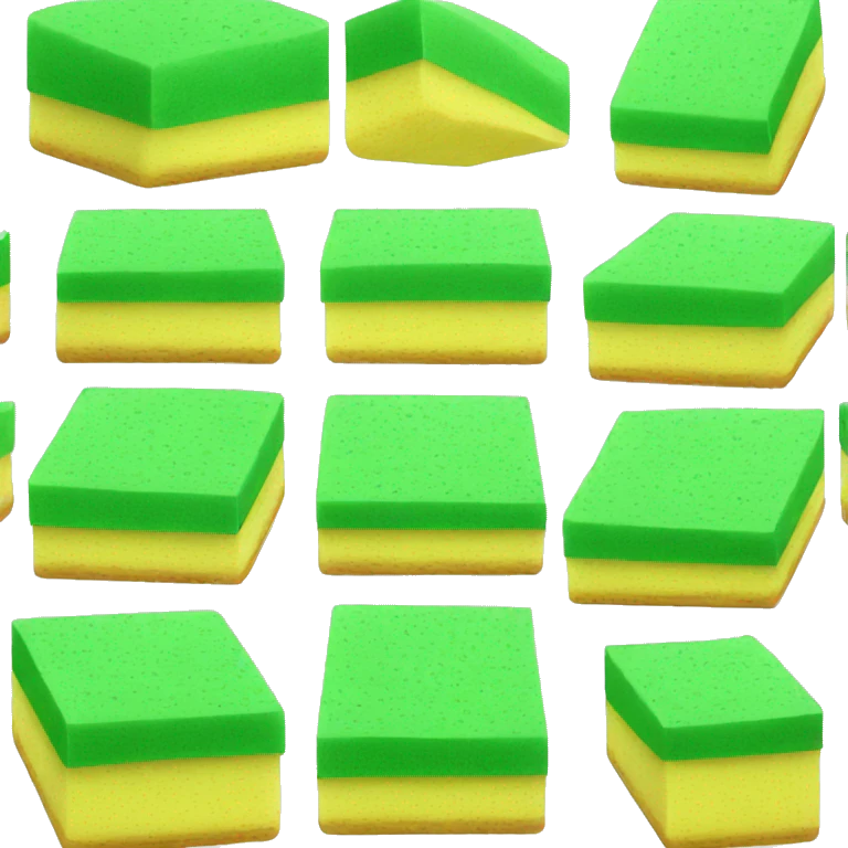 green flat square dish sponge emoji