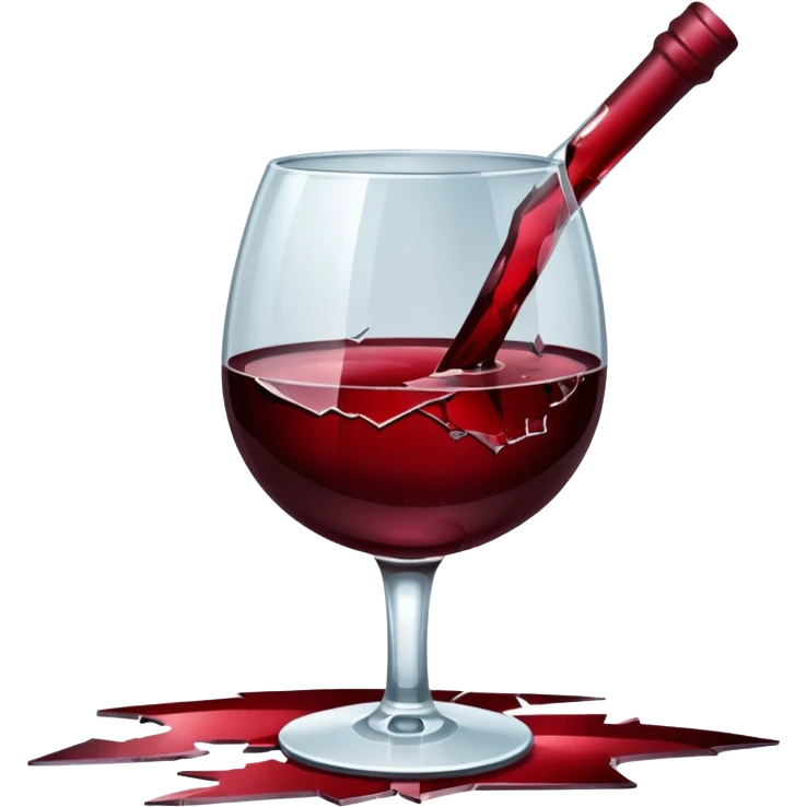 spilled wine glass emoji