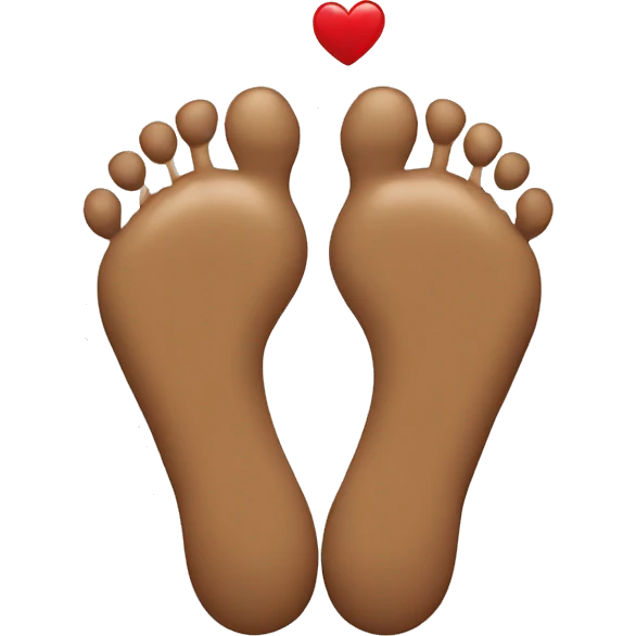 Feet making a heart  emoji