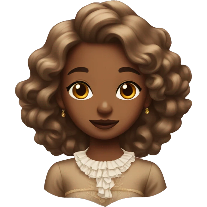 Brown skin girl rococo emoji