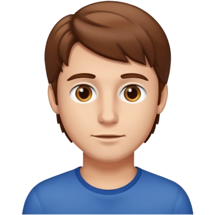 portrait of a brown-haired male emoji
