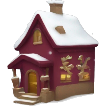 Burgundy snow globe emoji