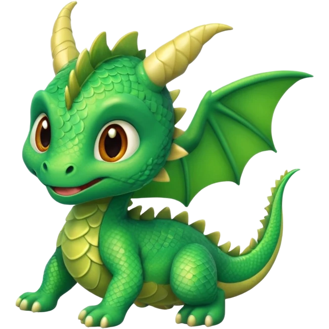baby dragon is flying  emoji
