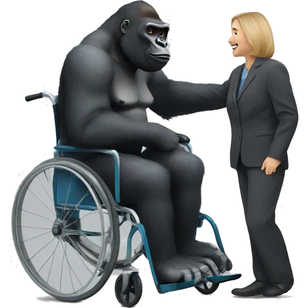 Gorilla in a wheelchair emoji