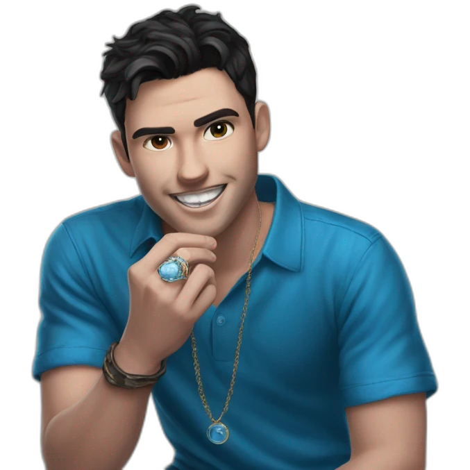 mysterious guy with ring emoji