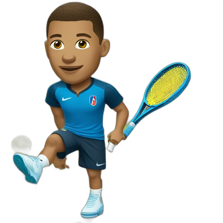 Mbappé, who plays tennis with Ronaldo emoji