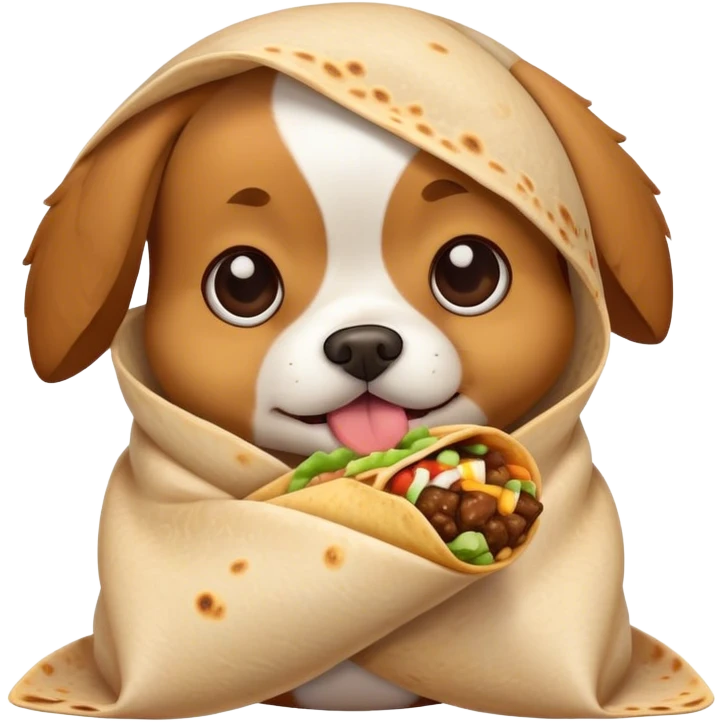 Dog eating a burrito  emoji