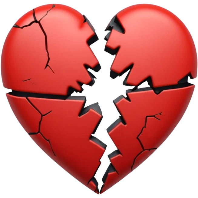 Corazón roto color negro  emoji