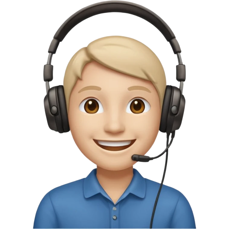 nodding smiley face wearing headphones emoji