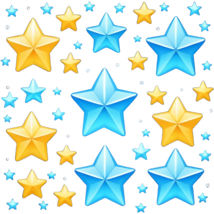 Rayos, centellas y estrellas en color azul con expresiones de furia emoji