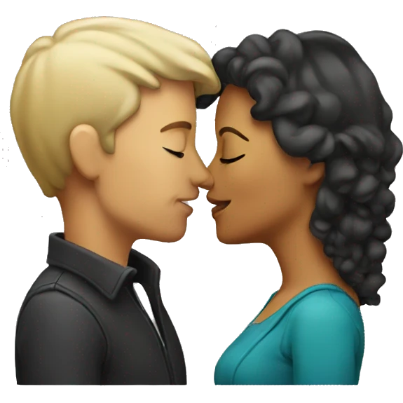 Man and women kiss emoji