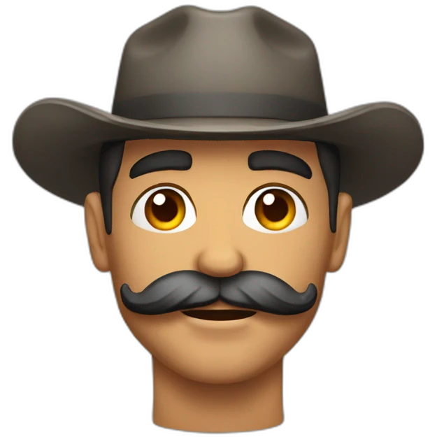 Muscles mustache expressive Cuban man emoji
