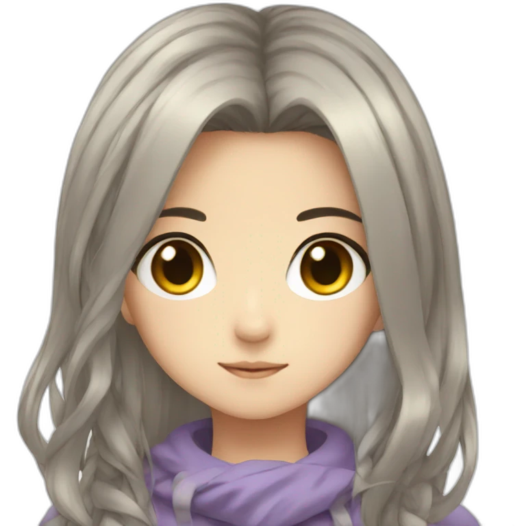 Anime girl hi emoji