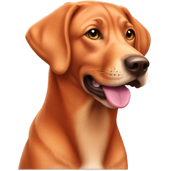 Fox red labrador with pink nose  emoji