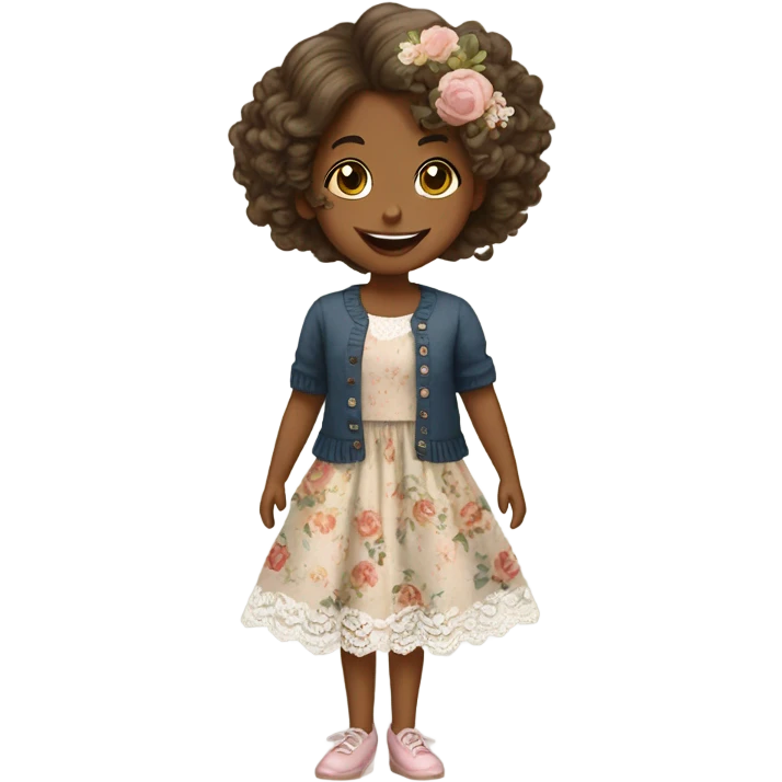 Shabby chic girl emoji