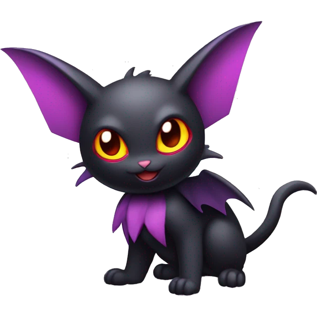 Cool Cute Edgy Dark Black Red Purple Batty Chibi Noibat-Cat-Pokémon-Fakémon-hybrid emoji