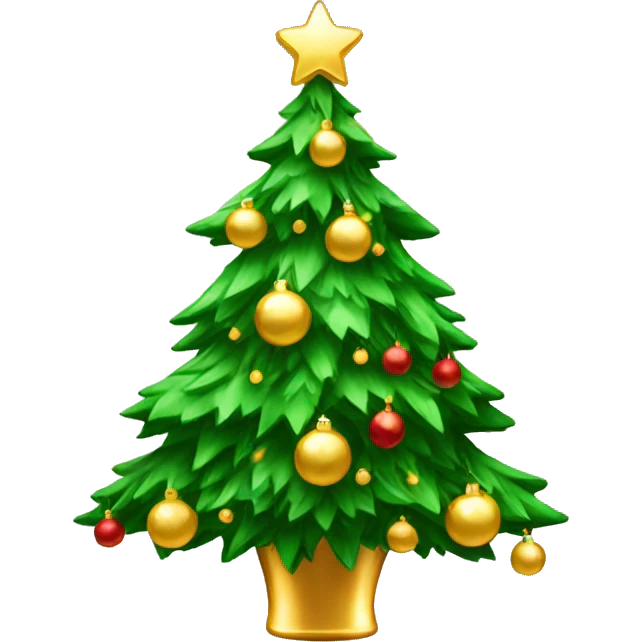 Shiny Chirstmas tree emoji