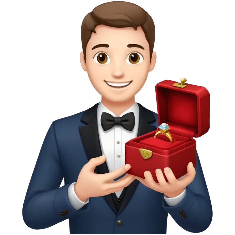 Man proposing  emoji