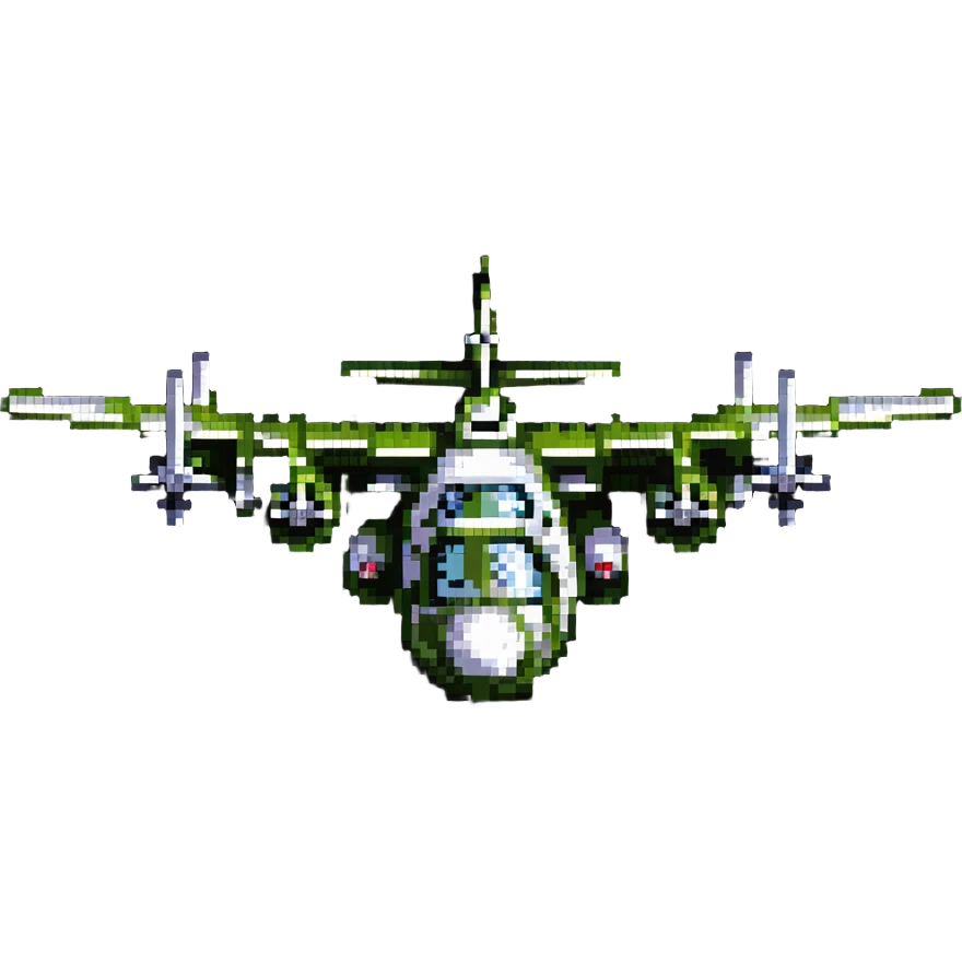 AC-130 gunship military aircraft with visible weapons and cannons emoji