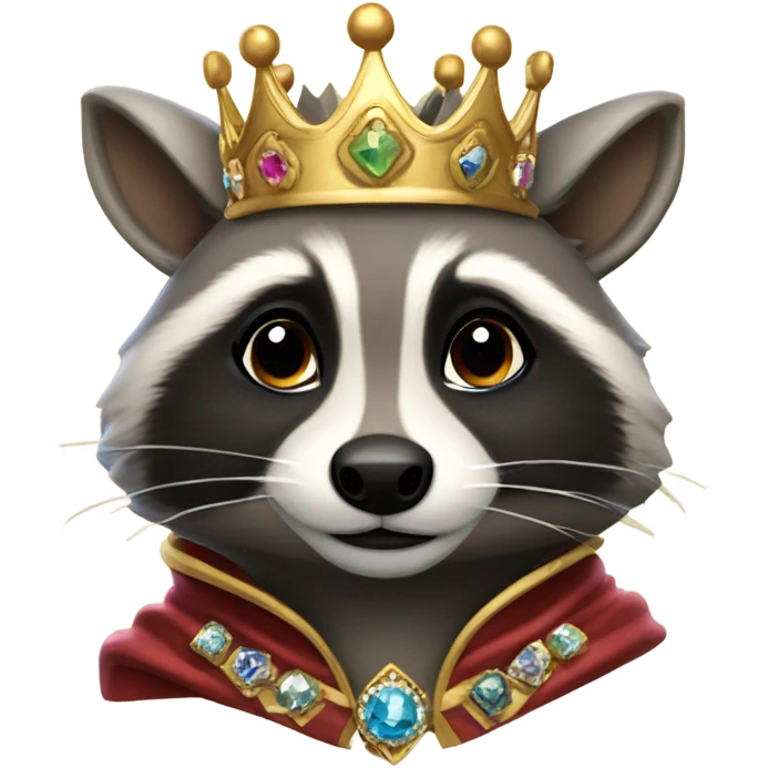 Royal raccoon emoji
