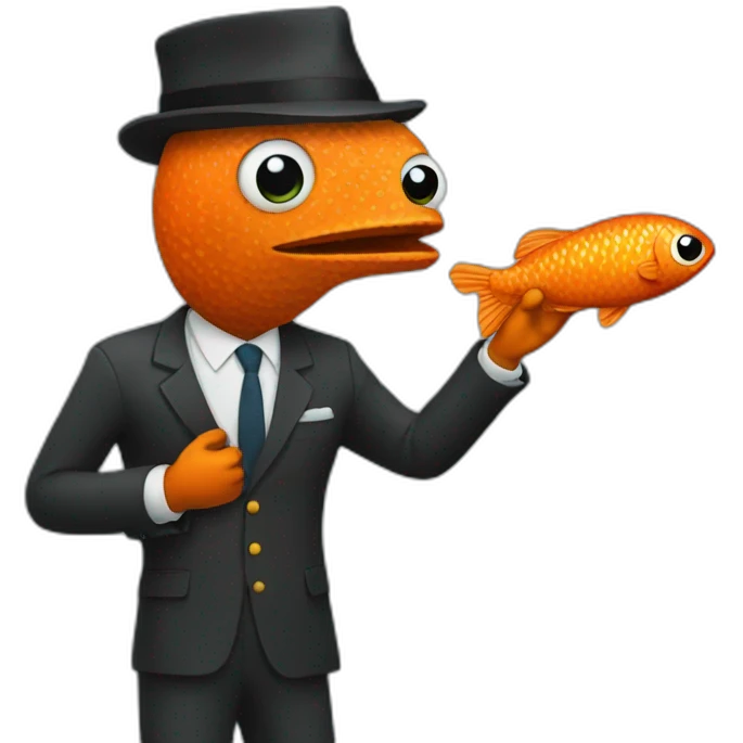 Fishstick in a suite emoji