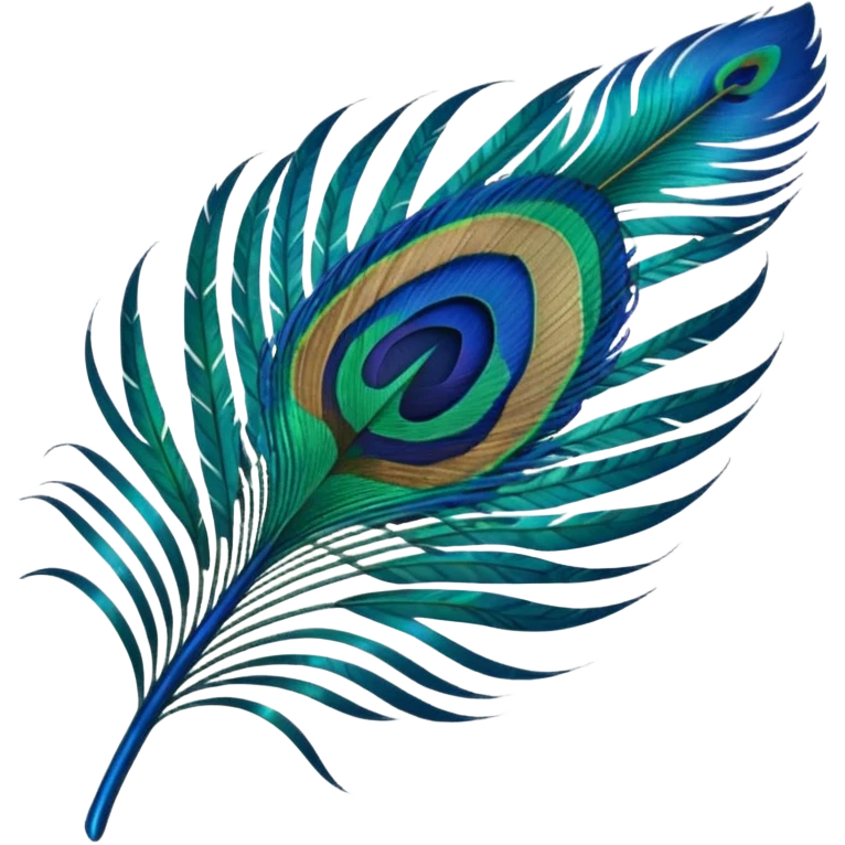 Single pintresty Peacock feather emoji