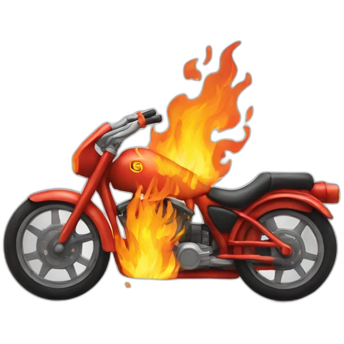 Fire on bike emoji