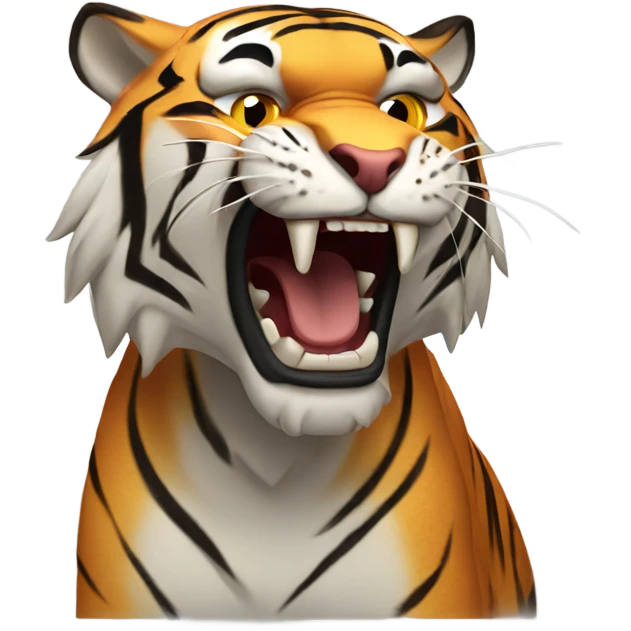 Whole tiger roaring angrily  emoji