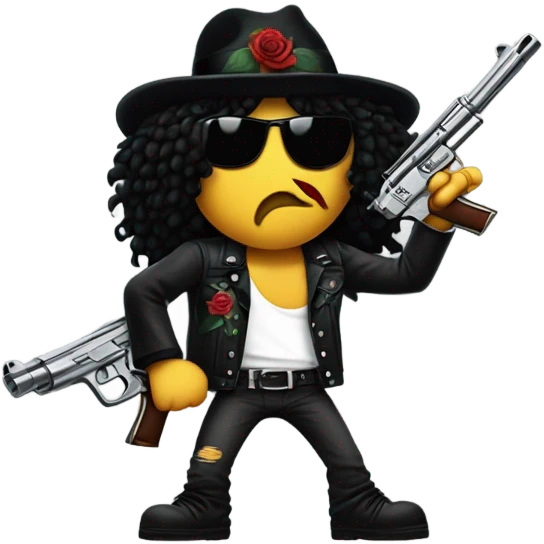 slash of guns and roses with a gun emoji