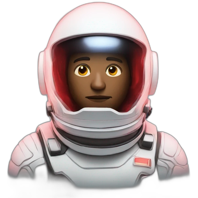 MAN IN A SPACE HELMET RED LIGHT emoji