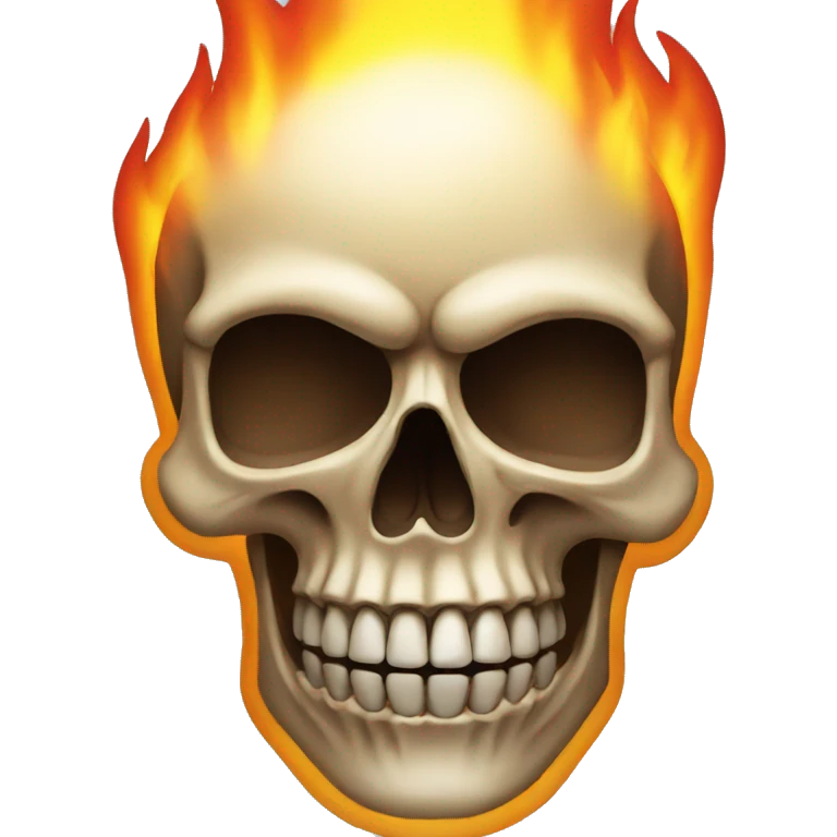 Skull On fire emoji