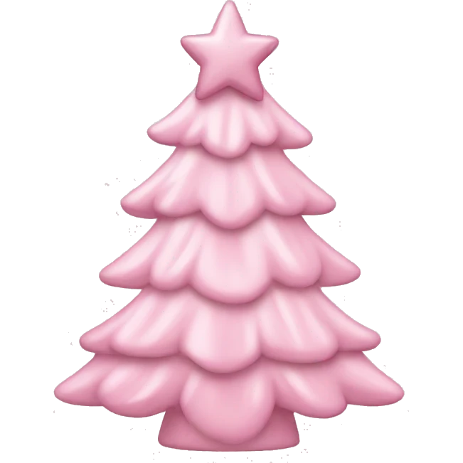Light Pink Christmas tree with bows emoji