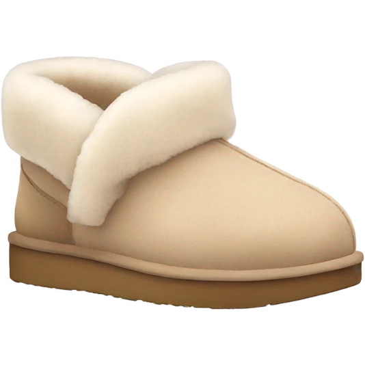 pastel beige cute ugg slippers emoji