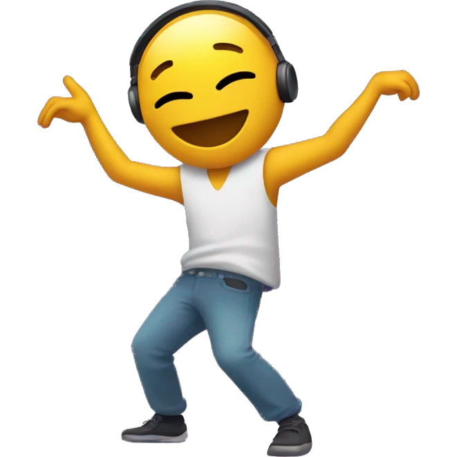 Among us character dancing emoji